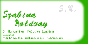 szabina moldvay business card